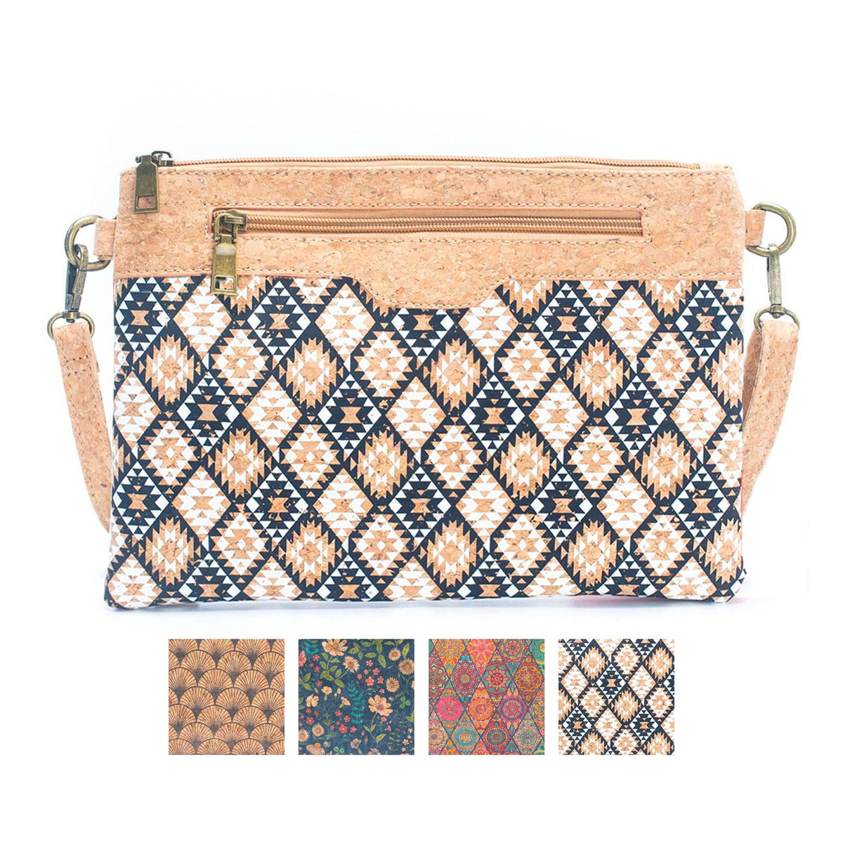 Women's Small Cork Crossbody / Clutch Bag CORKADIA