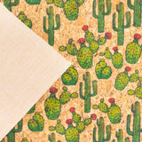 Desert Cactus Patterns Cork Fabric Cof-254 Cork Fabric