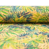 Areca Palm leaf pattern Cork Fabric