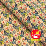 Exotic Leaves Cork Fabric Cof-301-A Cork Fabric