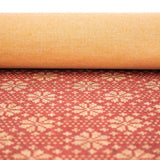 Natural cork Christmas Fabric Collection Christmas Red snowflake pattern COF-328 - CORKADIA