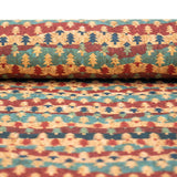 Vibrant cork fabric - Christmas tree pattern