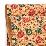 Natural cork Christmas Fabric Collection Christmas pattern COF-325 - CORKADIA