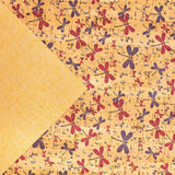 cork fabrics with dragonfly pattern
