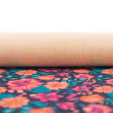 Flower Bush Pattern Cork Fabric Cof-391-A Cork Fabric