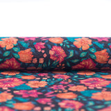 Flower Bush Pattern Cork Fabric Cof-391-A Cork Fabric