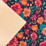 Flower Bush Pattern Cork Fabric Cof-391-A Cork Fabric