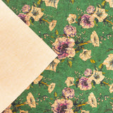 Flower Green Pattern Cork Fabric Cof-351-A Cork Fabric