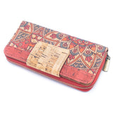 Vegan Cork Wallet - Mandala Flower