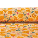 Fresh Lemon And Daisy Cork Fabric- Cof-133 Cork Fabric