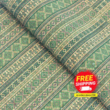 Geometric Pattern With Ethnic Motifs Cork Fabric Cof-239 Cork Fabric