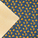 Lemon Print Natural Cork Fabric Cof-178 Cork Fabric