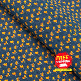 Lemon Print Natural Cork Fabric Cof-178 Cork Fabric