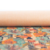 Lilies & Flowers Pattern Cork Fabric Cof-268-A Cork Fabric