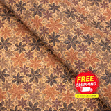 Maple Leaf Patterns And Circles Pattern Cork Fabric Cof-388 Cork