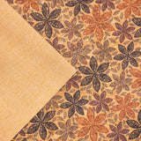 Maple Leaf Patterns And Circles Pattern Cork Fabric Cof-388 Cork