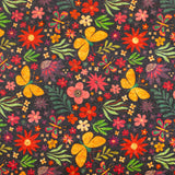 Natural Cork Fabric With Black Base Pattern Featuring Butter Cof-480 Cork Fabric