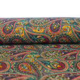 Paisley Pattern Printed Natural Cork Fabric Cof-473 Cork Fabric