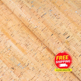 Rustic Cork Fabric With Silver Flecks Cof-470