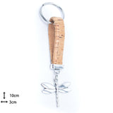 Dragonfly pendant colorful cork keychain  I-067