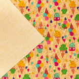 Sweet Popsicle- Printed Cork Fabric- Cof-193 Cork Fabric