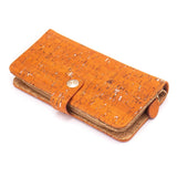 Tangerine Cork Wallet with Magnetic Closure