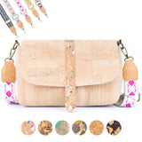 Cork Crossbody Bag with Interchangeable Strap | Natural Cork Shoulder Bag BAGP-366