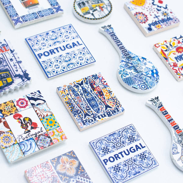 Portugal Souvenir Fridge Magnets - 3D Design, 5-Piece Set