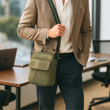 Men’s Small Cork Messenger Bag – Waterproof Crossbody Shoulder Bag