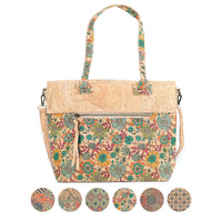 Printed Cork Women's Tote Bag BAGD-567