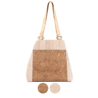 Eco-Friendly Cork Tote Bag for Women with Front Pocket