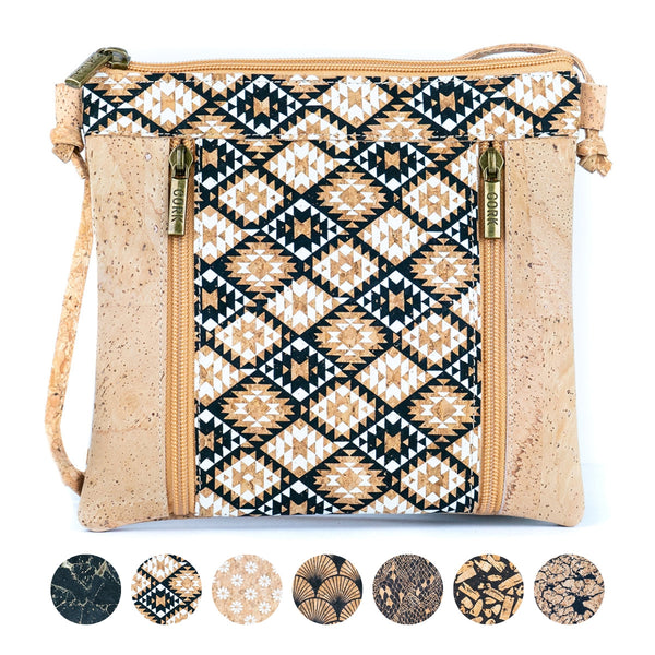 Cork Crossbody Bag with Unique Patterns