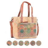 Printed Cork Tote Bag BAGD-568