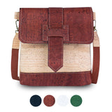 Cork Crossbody Bag Double-Sided – Natural Cork Vegan Bag with Detachable Strap
