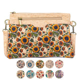 Printed Natural Cork Crossbody Bag & Clutch BAG-2396