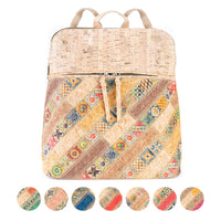 Patchwork Cork Backpack – Sustainable & Stylish BAGD-590