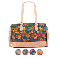 Vintage Style Printed Cork Handbag (NEW)