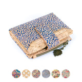 Cork Zipper Wallet – Mosaic and Floral Pattern BAGF-107