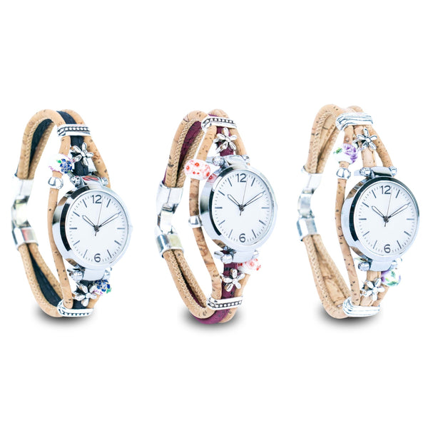 Natural Cork Line Handmade Ladies Fashion Watch