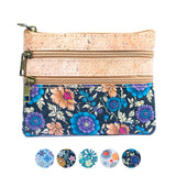 Triple Zip Cork Mini Wallet