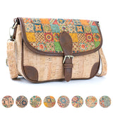 Printed Cork & PU Women's Crossbody Bag BAGD-572