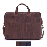brown cork leather laptop bag and strap