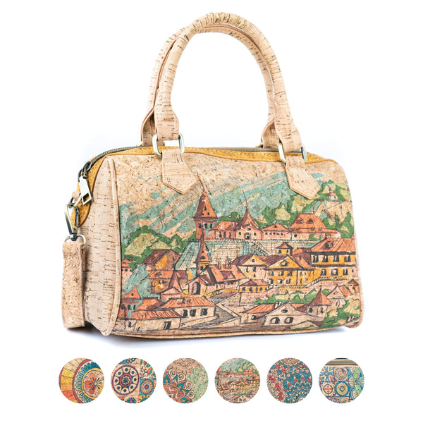 Printed Cork Ladies' Bucket Bag BAGD-573