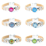 10mm Cork Bracelet with Mandala Geometric Pattern