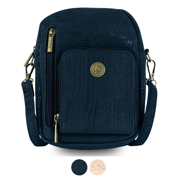Cork Crossbody Phone Bag – Adjustable Vegan Shoulder Purse with Multi-Pockets