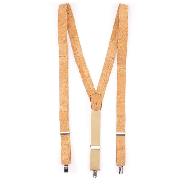 Natural Cork Men's Suspenders