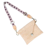 Cork Envelope Crossbody Bag with Interchangeable Strap - Vegan Clutch BAGP-354