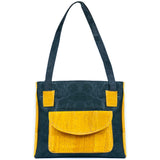 Cork Handbag for Women – Dual Tone Tote with Front Pocket