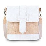 Cork Crossbody Bag Double-Sided – Natural Cork Vegan Bag with Detachable Strap