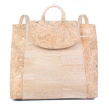 Vegan Cork Backpack with Flap Closure